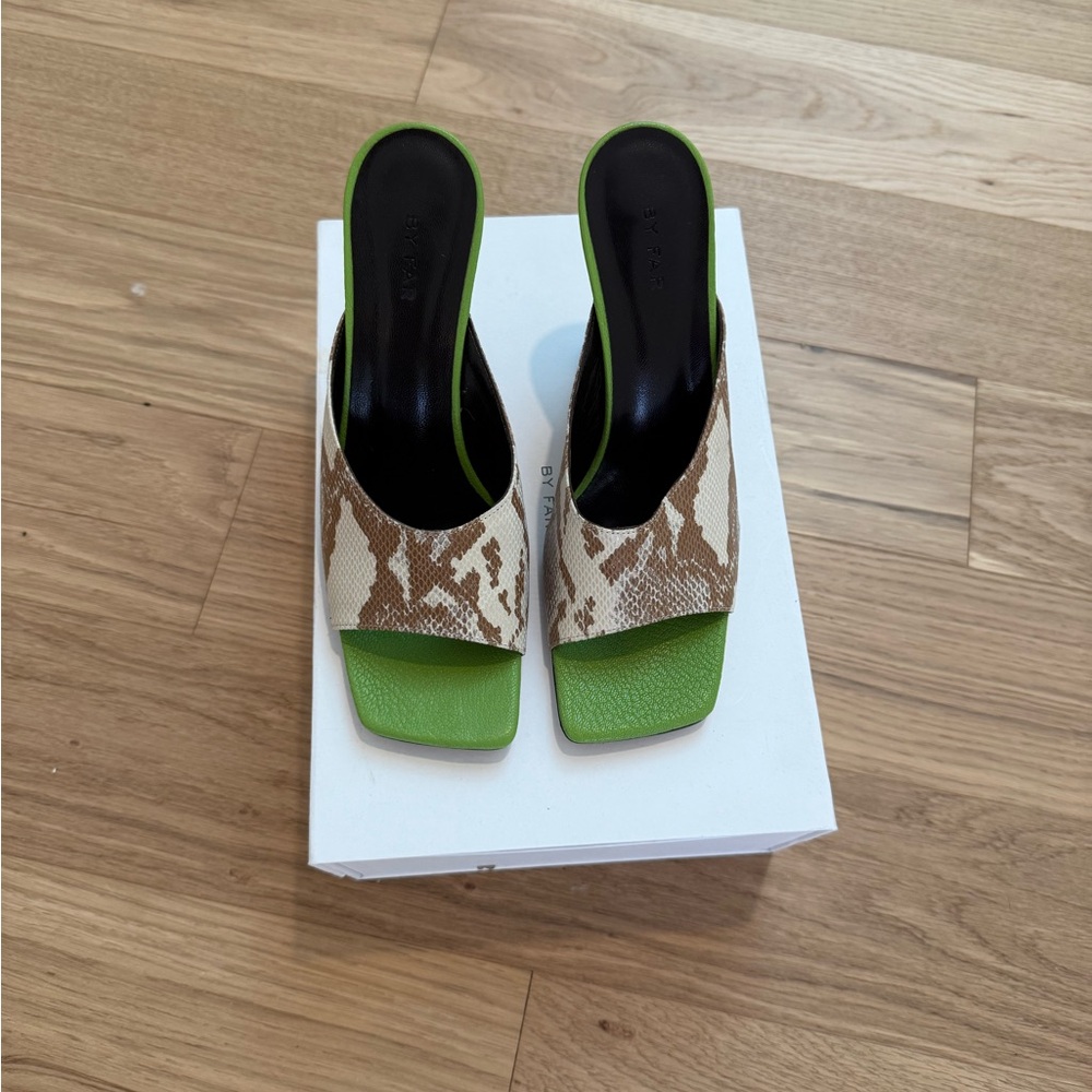 By Far Zaya Snake Print Women's heels